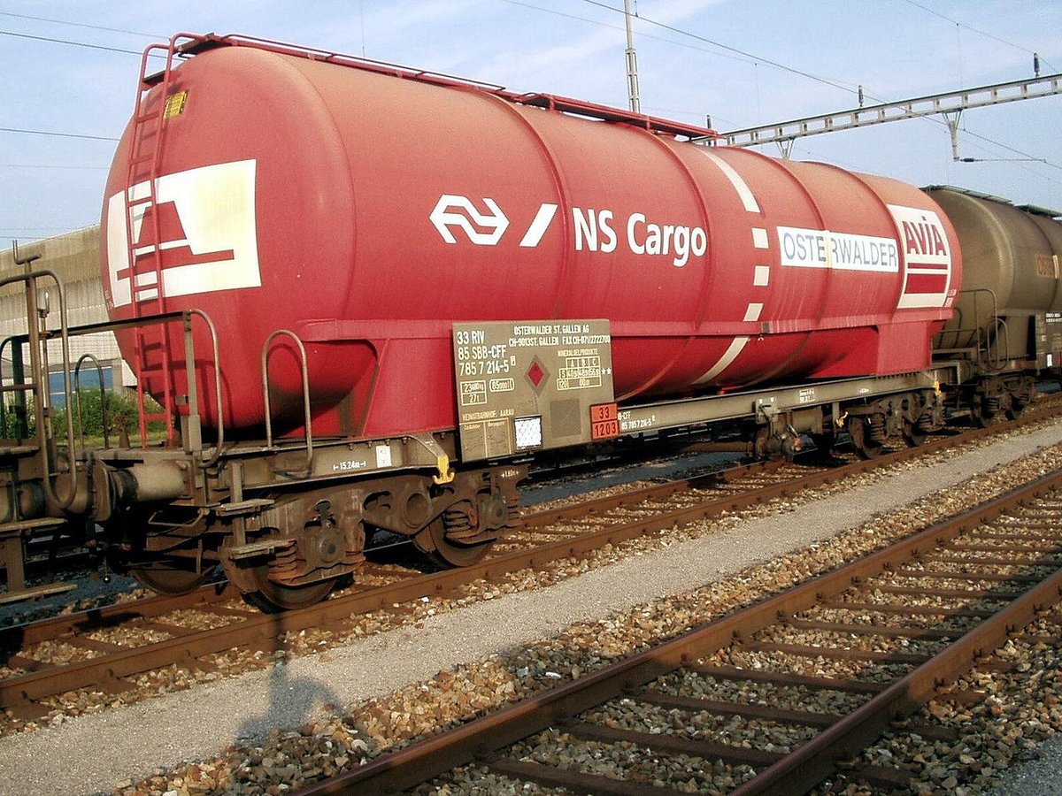 33 85 785 214-5 SBB-CFF Kesselwagen für NS Cargo (Quelle Wikipedia, Bild S.Hinni, CC BY-SA 3.0)