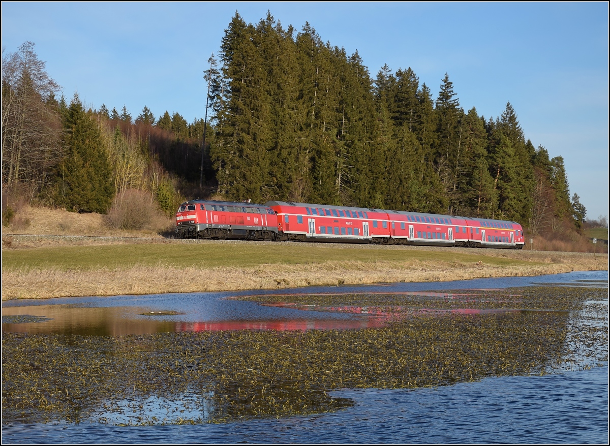 92 80 1 218 410-9 bei Ruderatshofen. Februar 2018.