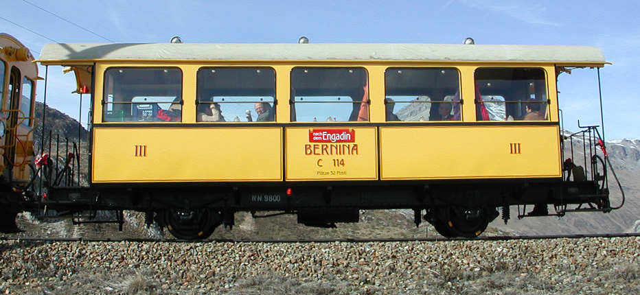 Bernina 2-achsiger Plattformwagen C 114 (Quelle und Bild Club 1889)