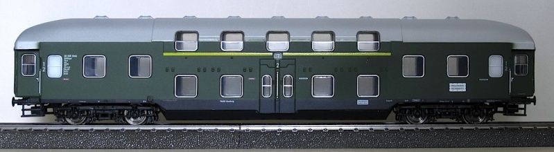 Doppelstock-Mittelwagen kurze Prototypen Bundesbahn (Modell)