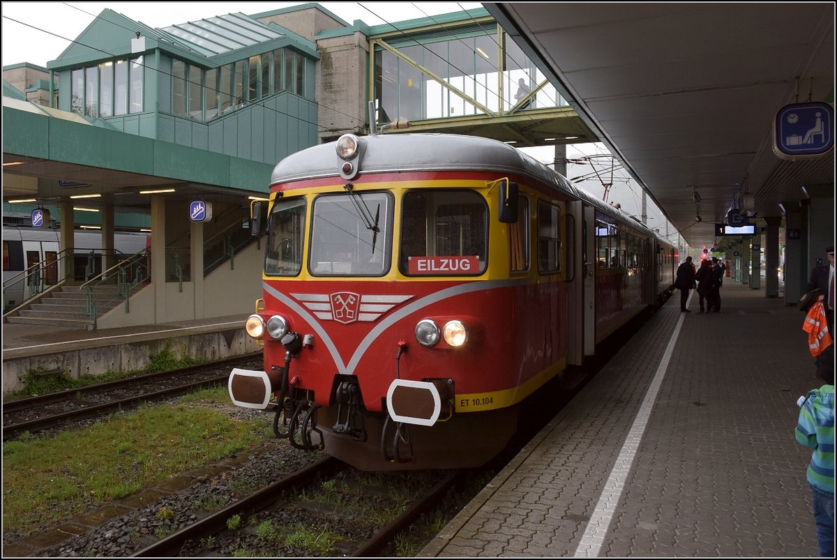 ET 10.104 der Montafonerbahn. Bregenz, Mai 2019.