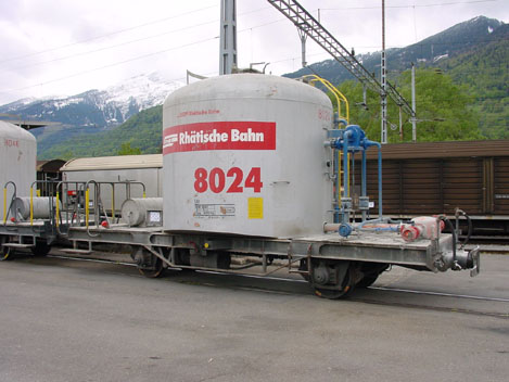RhB Uc 8024 Staubgutwagen (Bildquelle polier.ch)