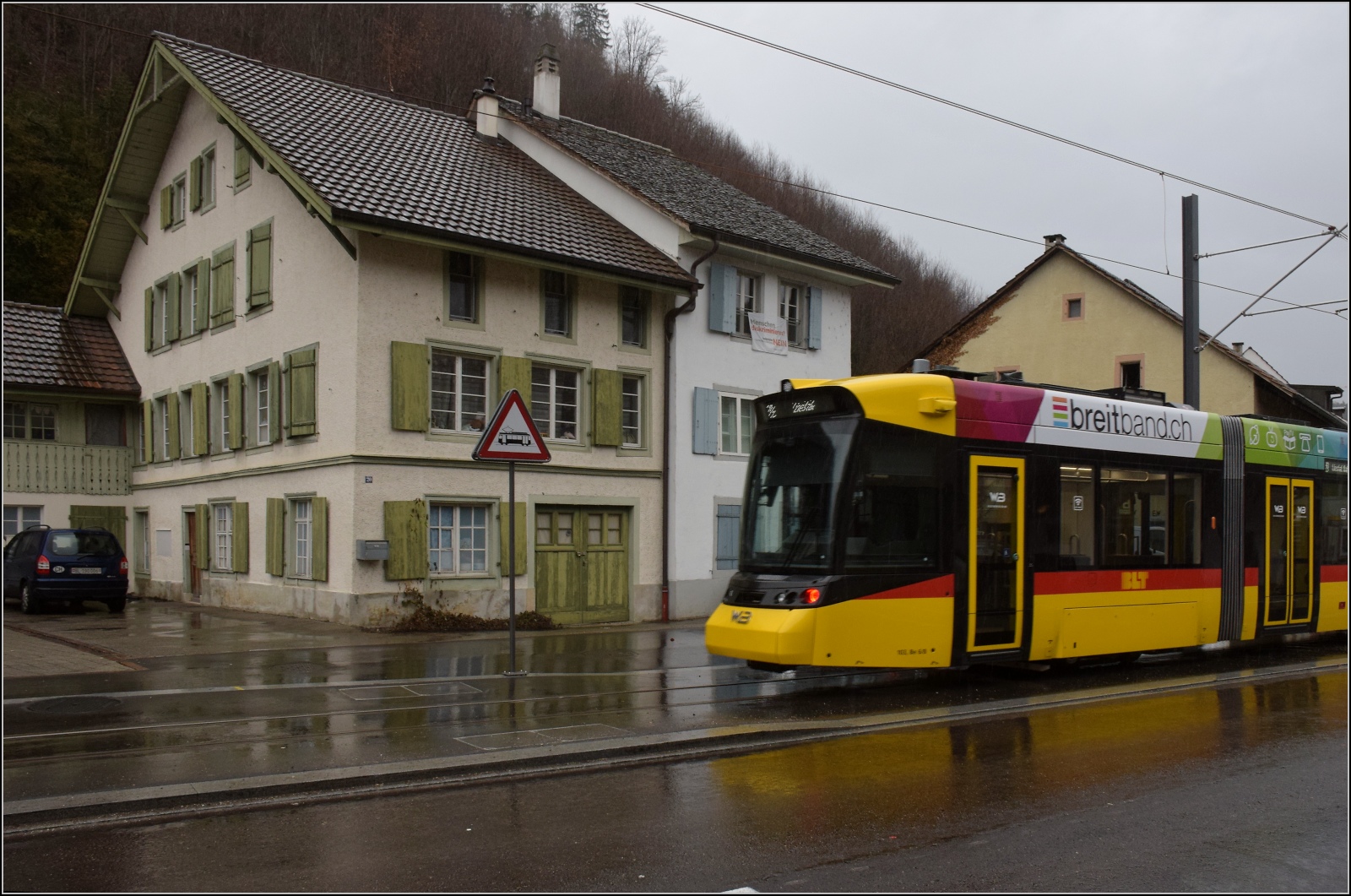 Tramlink in Hölstein. Dezember 2022.