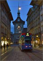 RBS Be 6/8 Tram 2000 der RBS in Bern am Zytglogge.
