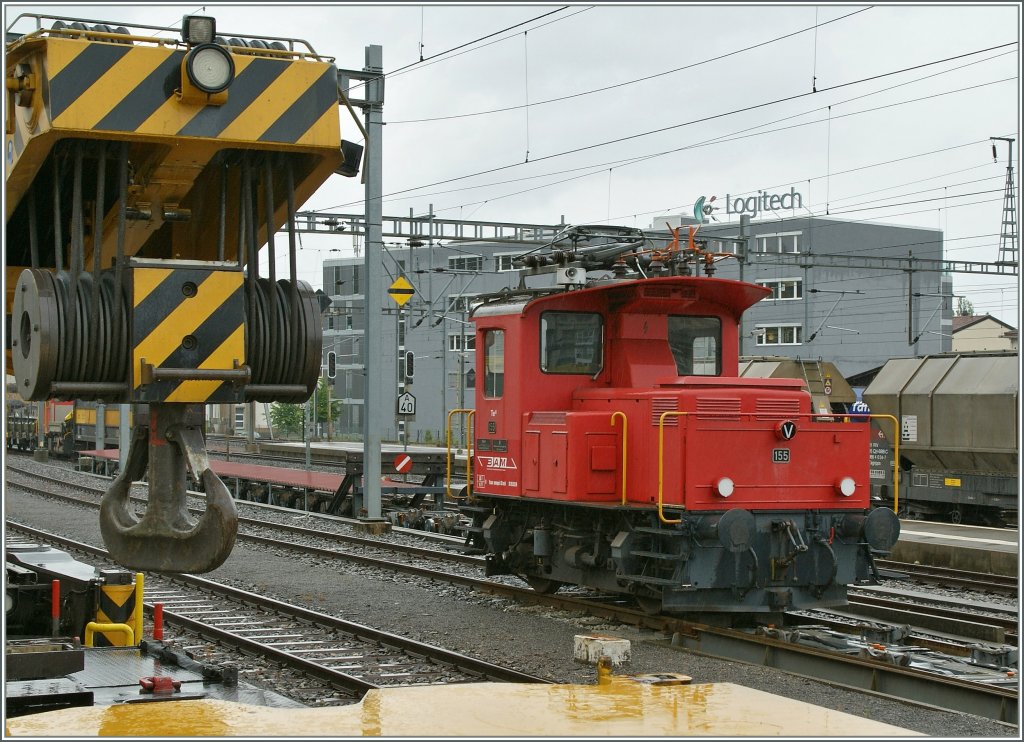 Der normalspurige Te III N� 155 der schmalspurigen BAM in Morges.
31.05.2013