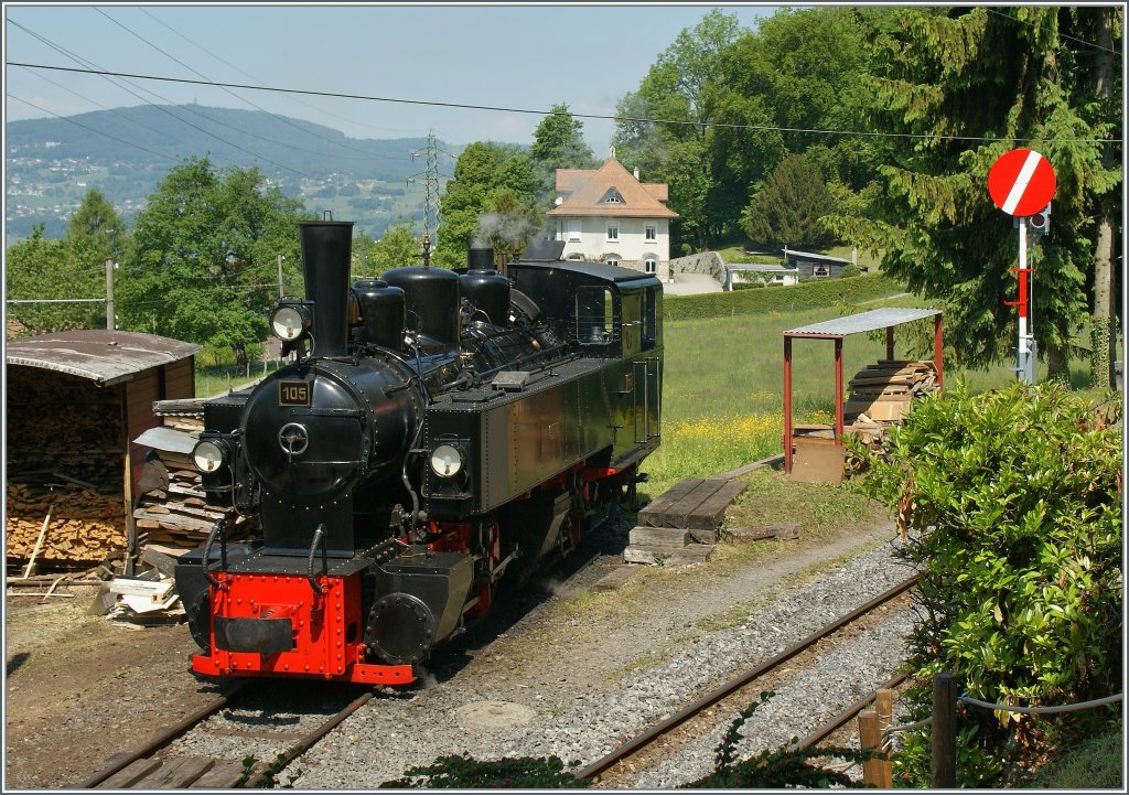 Die sch�ne Mallet 105 in Chaulin.
27. Mai 2012