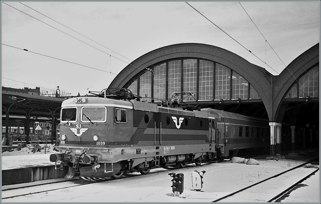 Die SJ Rc 3 1039 in Malm�.
20. M�rz 2001