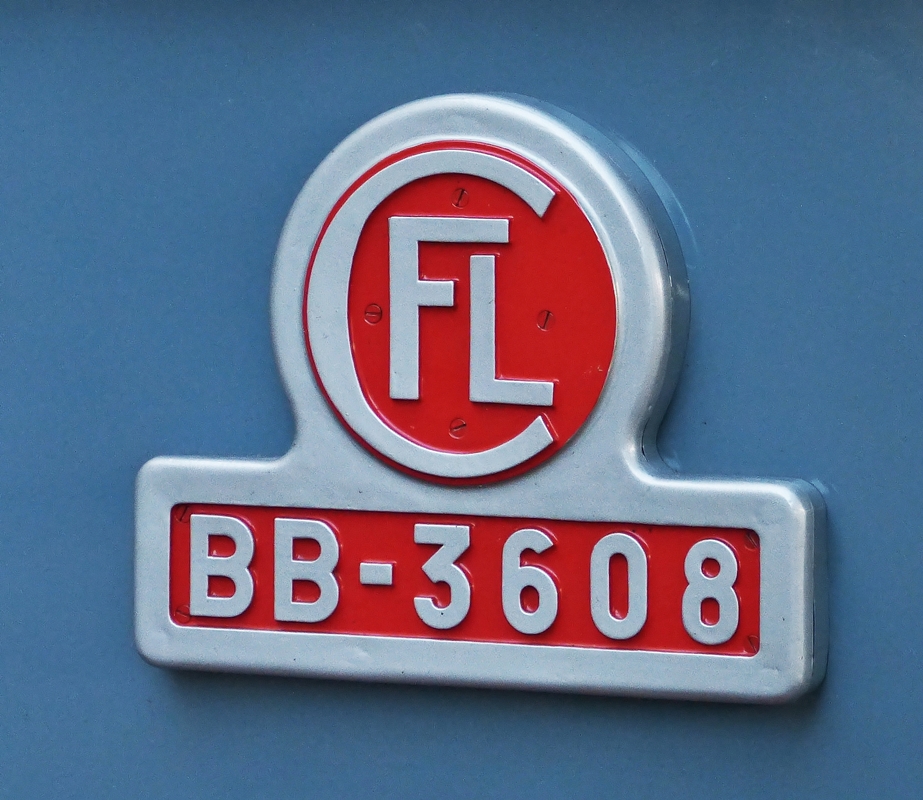 . Das wundersch�ne Logo der BB 3608. Luxemburg, 04.10.2014. (Hans)