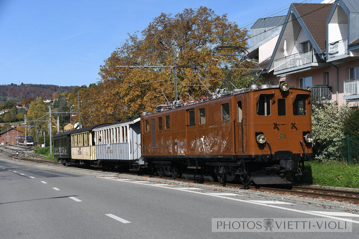 2020-10-24, BC Blonay Route des Oches.

Locomotives électriques Ge 4/4 81