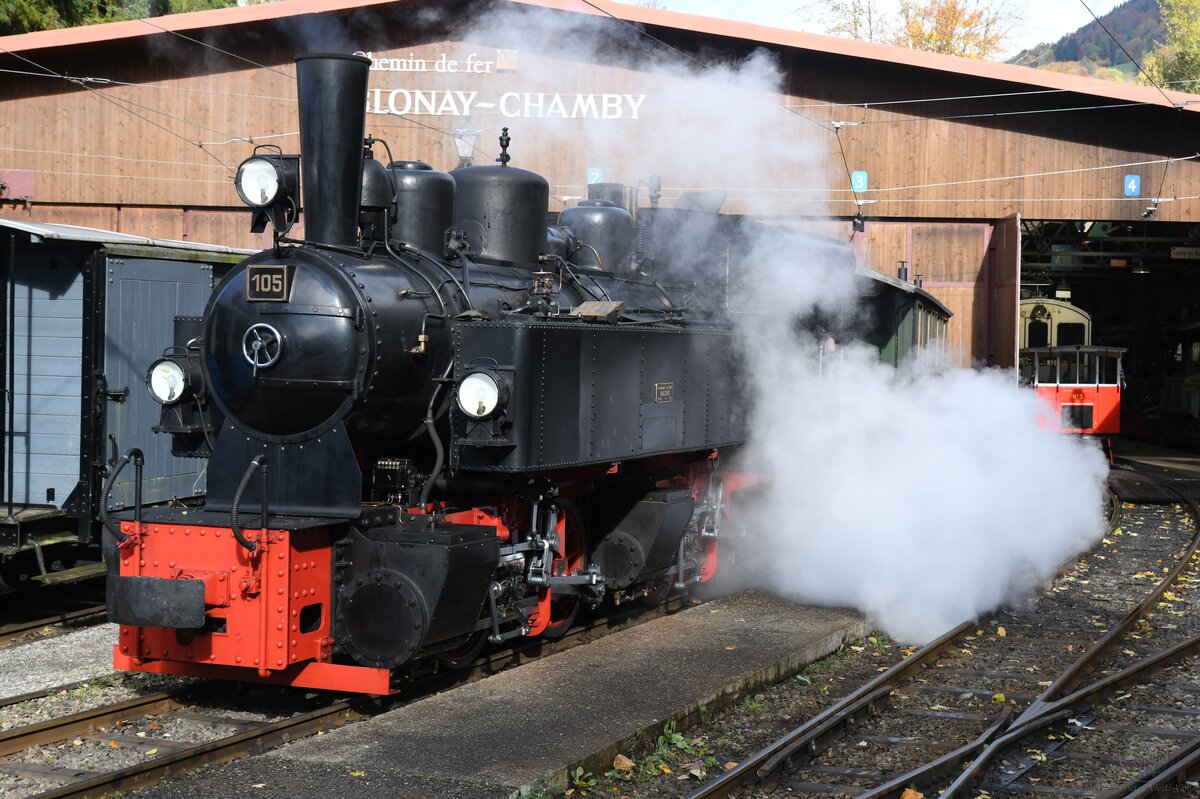 2025-10-24.BC Chamby-Mus�e
Locomotive � Vapeur G 2x 2/2 105  SEG  