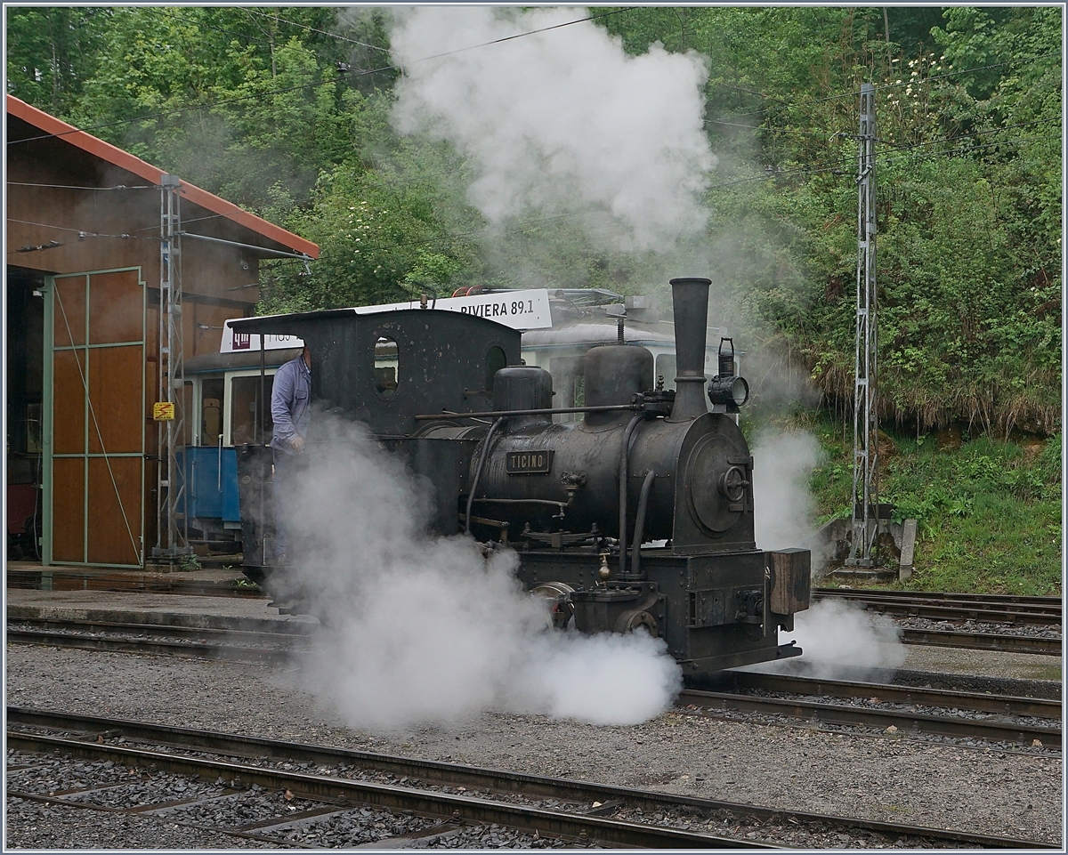 50 Jahre Blonay - Chamby; Mega Steam Festival: Der kleinste  Gast  die G 2/2 Ticino (unterhalten von Martin Horath)
Chaulin, den 10. Mai 2018