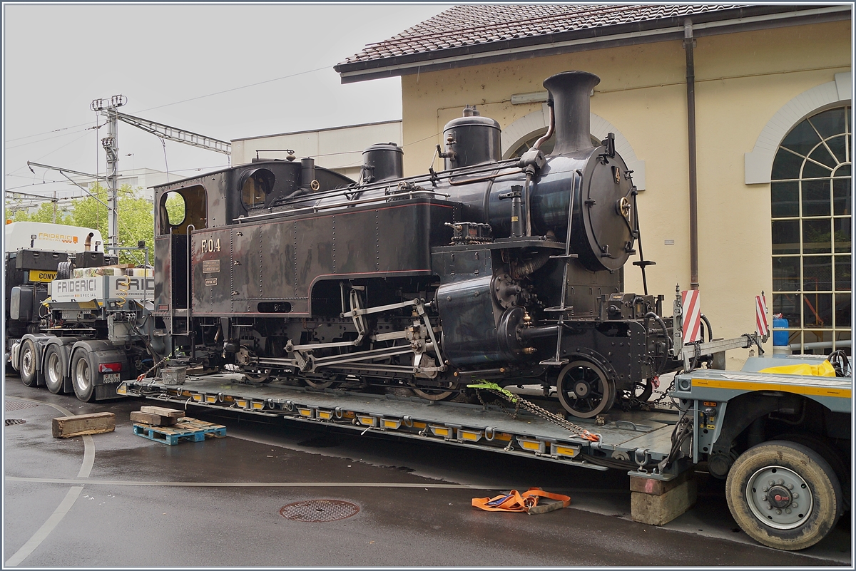 50 Jahre Blonay - Chamby; Mega Steam Festival: Bereit für die Fahrt nach Hause: die FO HG 3/4 N° der DFB.
Vevey, den 28. Mai 2018