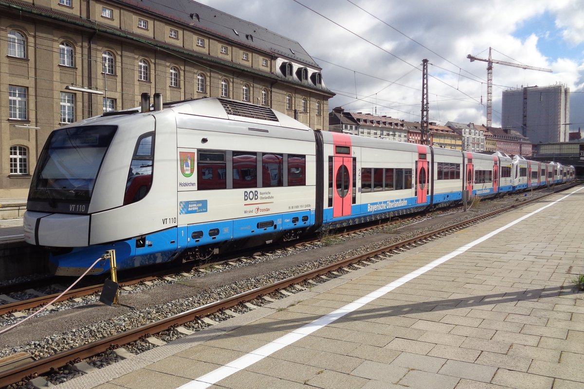 BOB VT 110 steht am 24 September 2018 in M�nchen Hbf. 