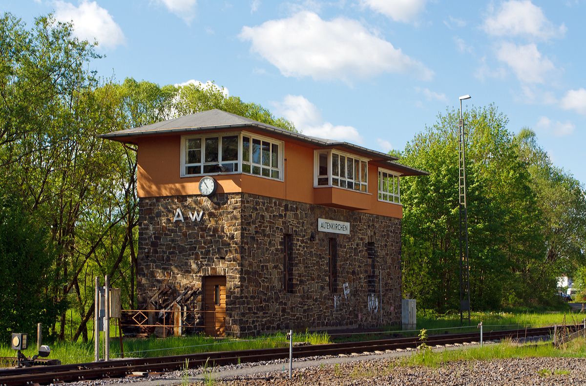 
Das Stellwerk Altenkirchen West (Aw) am 10.05.2013.