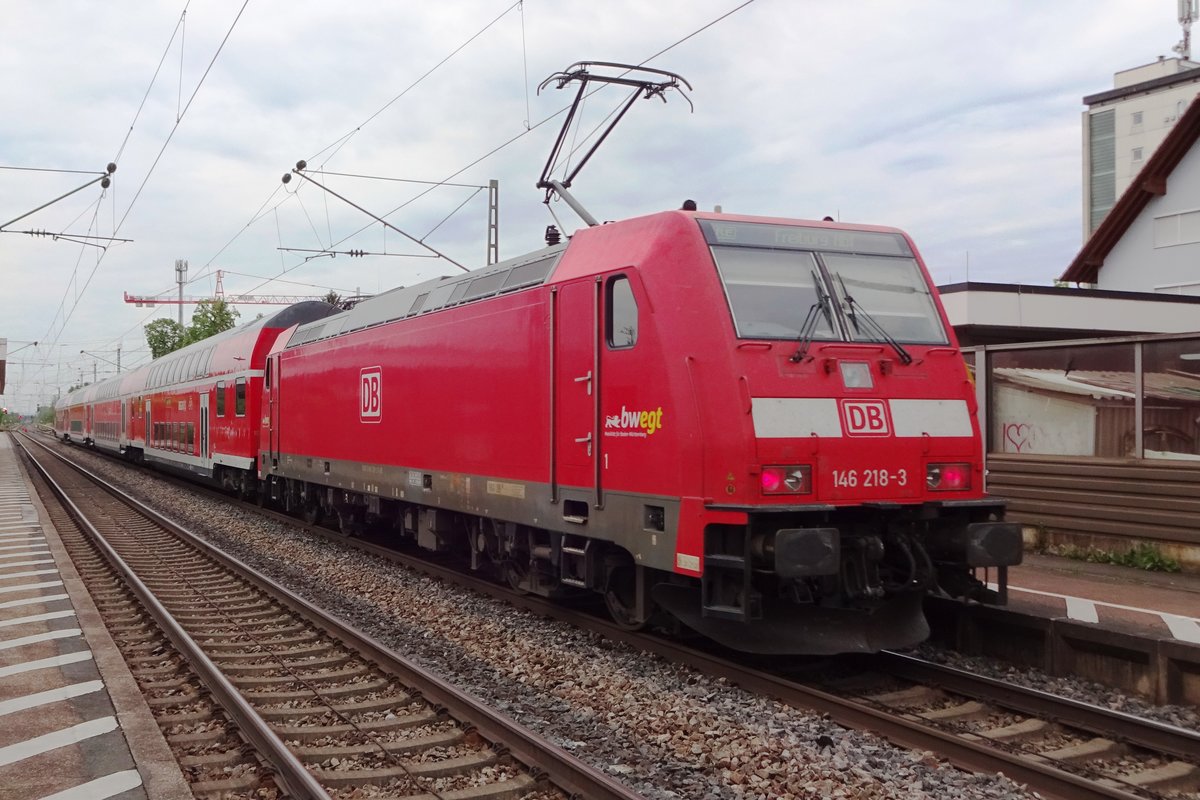 DB 146 218 steht am 29 Mai 2019 in Bad Krozingen. 