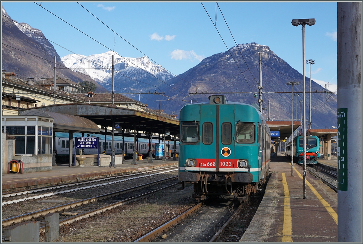 Der FS Aln 668 1023 in Domodossola. 
19. Feb. 2016