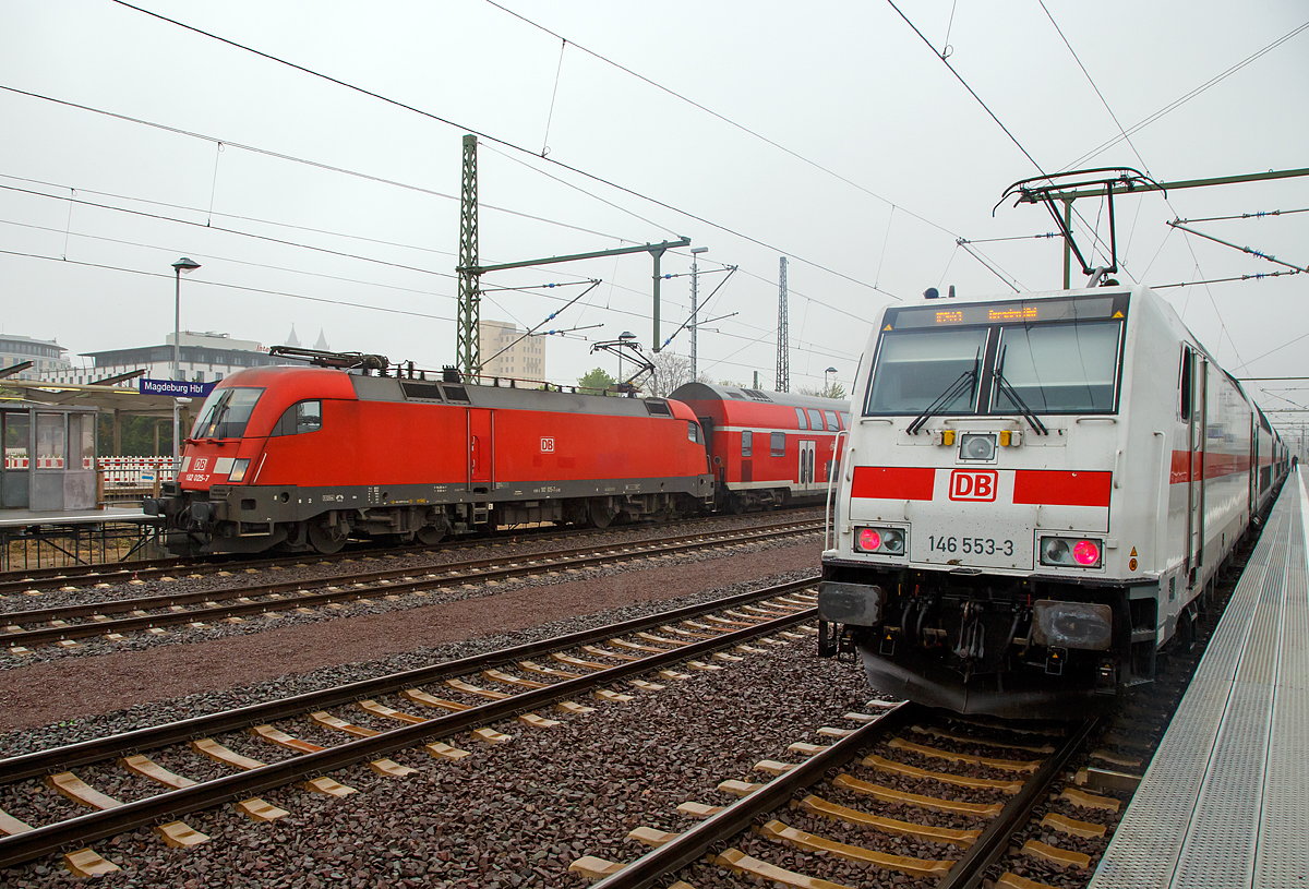 
Die 182 025-7 (91 80 6182 025-7 D-DB) der DB Regio fährt am 06.05.2017 mit einem RE vom Hauptbahnhof Magdeburg weiter. 

Die Siemens ES 64 U2 wurde 2001 unter der Fabriknummer 20322 gebaut.
