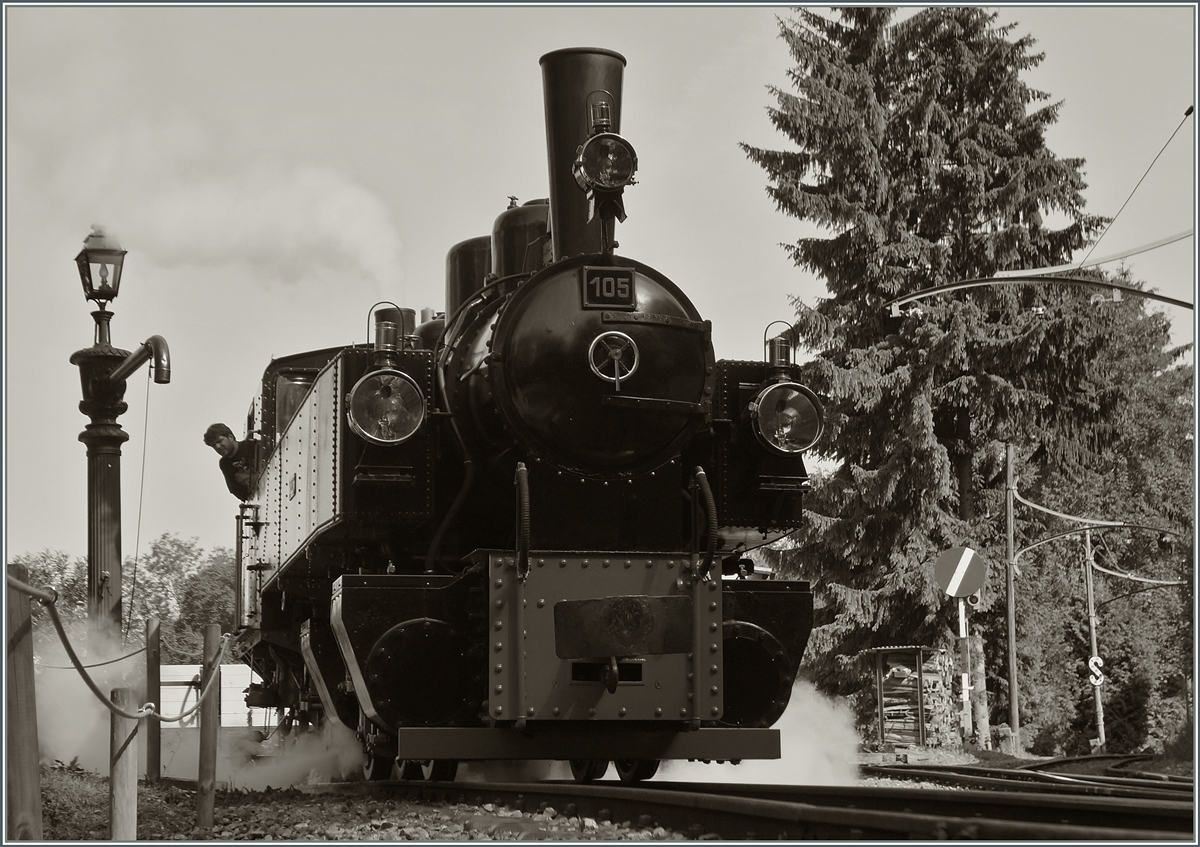 Es dampft und raucht: SEG G 2x2/2 105 bei der Blonay Chanmby Bahn.
9. Jui 2014