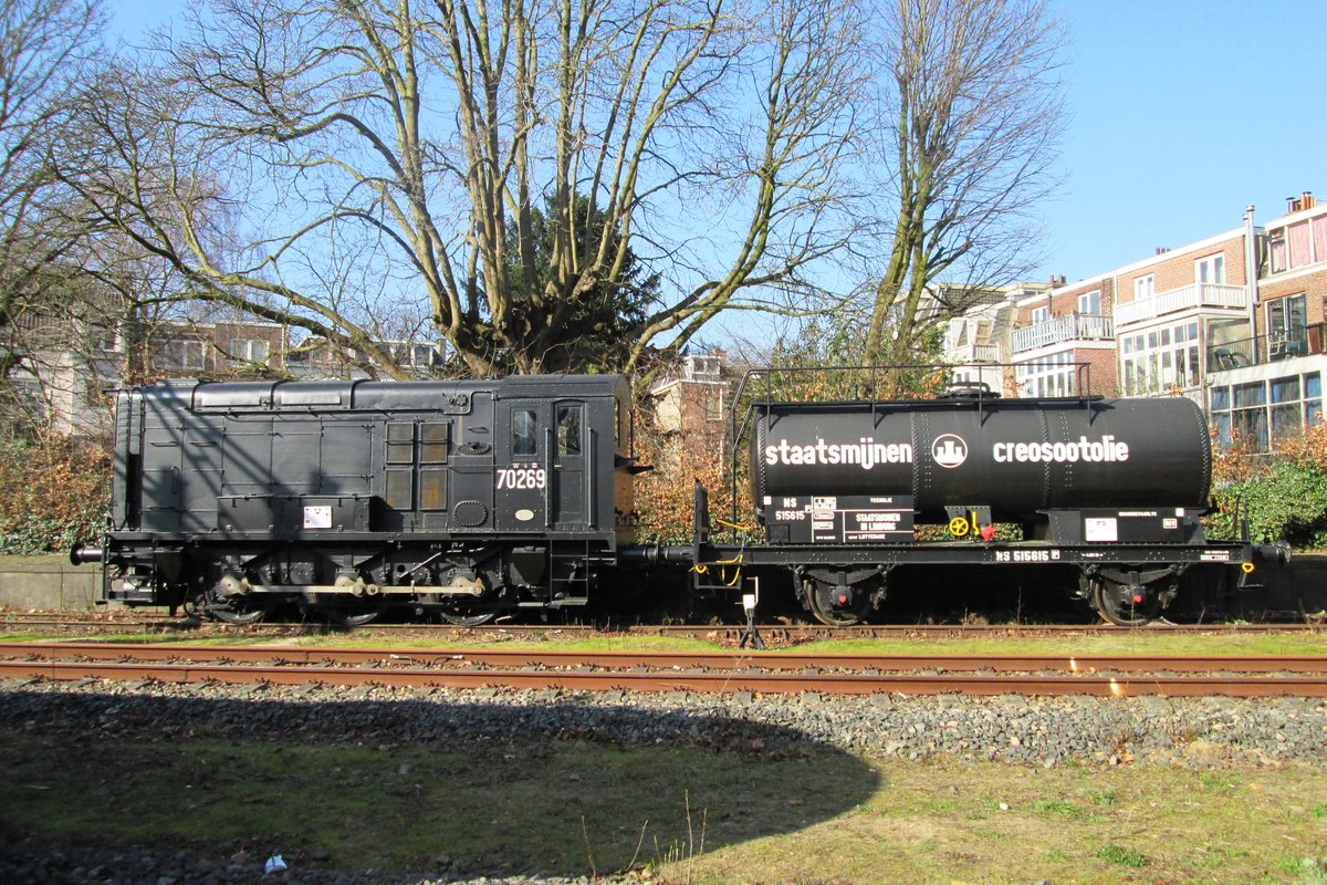 Ex-BR 70269 steht am 9 M�rz 2015 in das Niederl�ndisches Staatseisenbahn Museum in Utrecht Maliebaan.