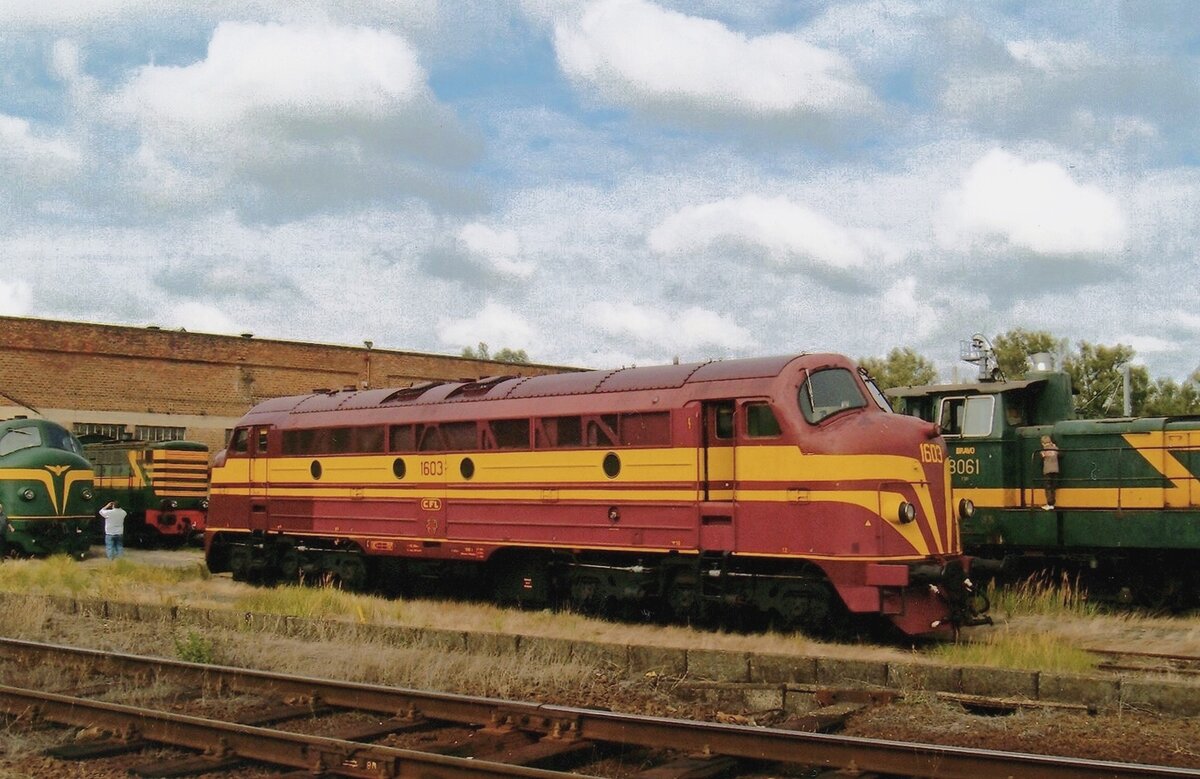 Ex-CFL 1603 ist etwas heruntergekommen, aber soll ein frische Lackierung bekommen und steht während ein Offener Tur Tag am 17.Augustus 2024 ins PFT-TSP Museum Retrotrain in Saint-Ghislain. 