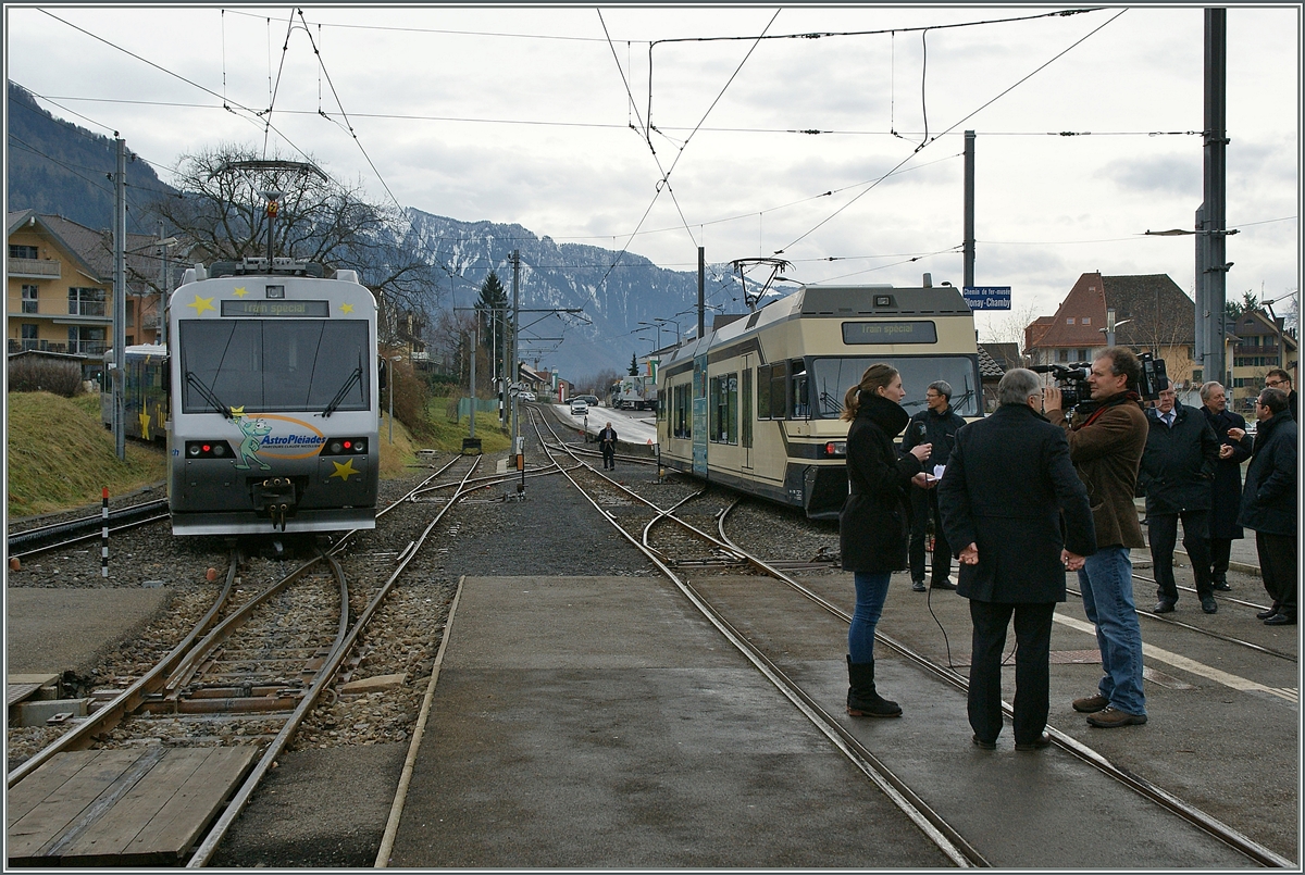 Grosser Bahnhof in Blonay und ein paar Worte für viel Geld: Abstimmungskompanie für die Finanzierung der Schweizer Bahnen. 

16. Jan. 2014