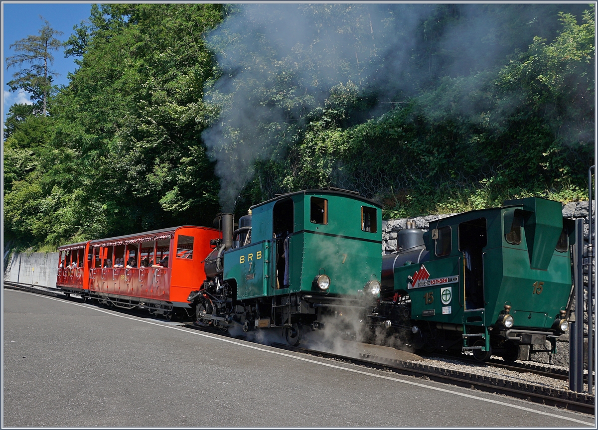 Kohle- und Oelgefeuerte H 2/3 N° 7 und N° 15 in Brienz.
30. Juni 2018