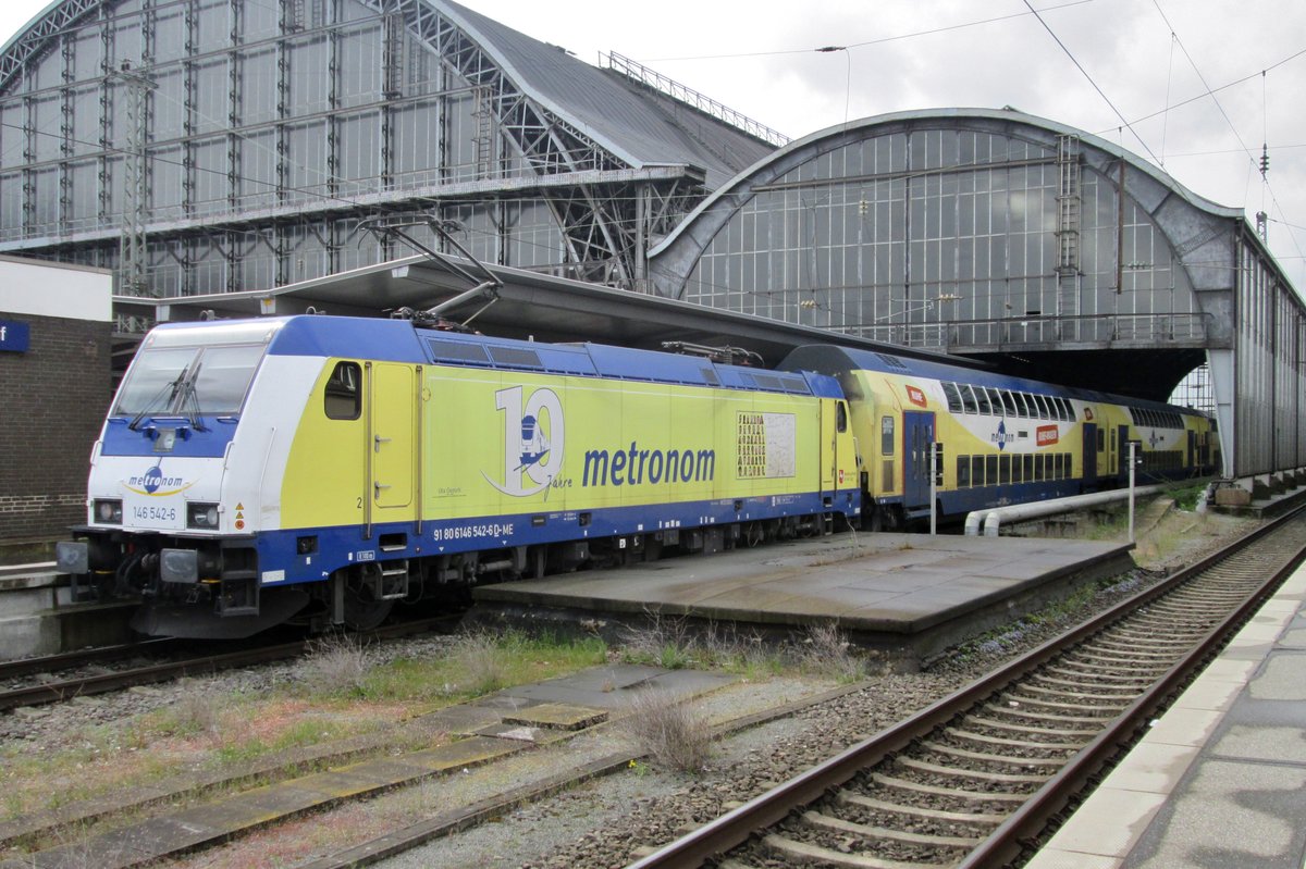 Metronom feiert das 10 jahriges Jubil�um in Bremen Hbf am 27 April 2016. 