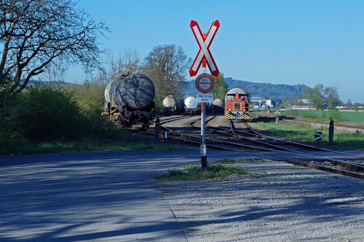 Morgenstimmung auf einem verlassenen Rangierbahnhof im Bernbiet am 22. April 2015.
Foto: Walter Ruetsch
