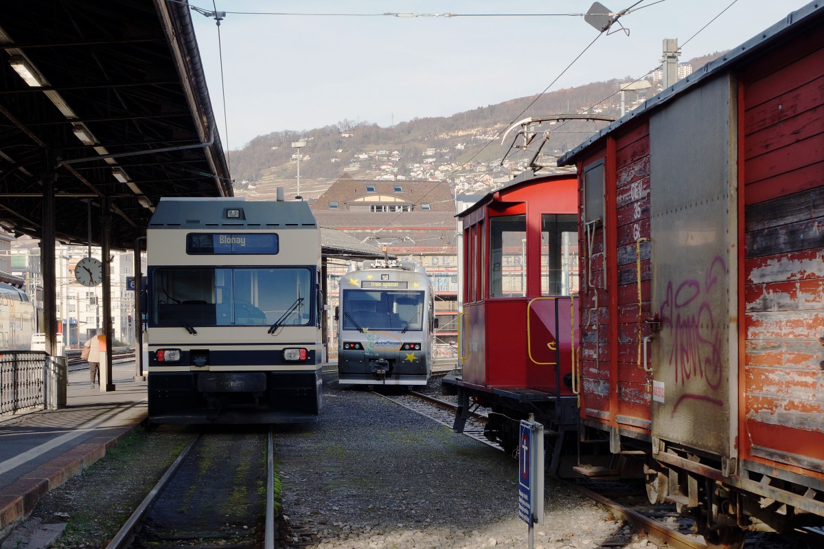 MVR: Bahnhof Vevey am 11. Dezember 2015.
Foto: Walter Ruetsch