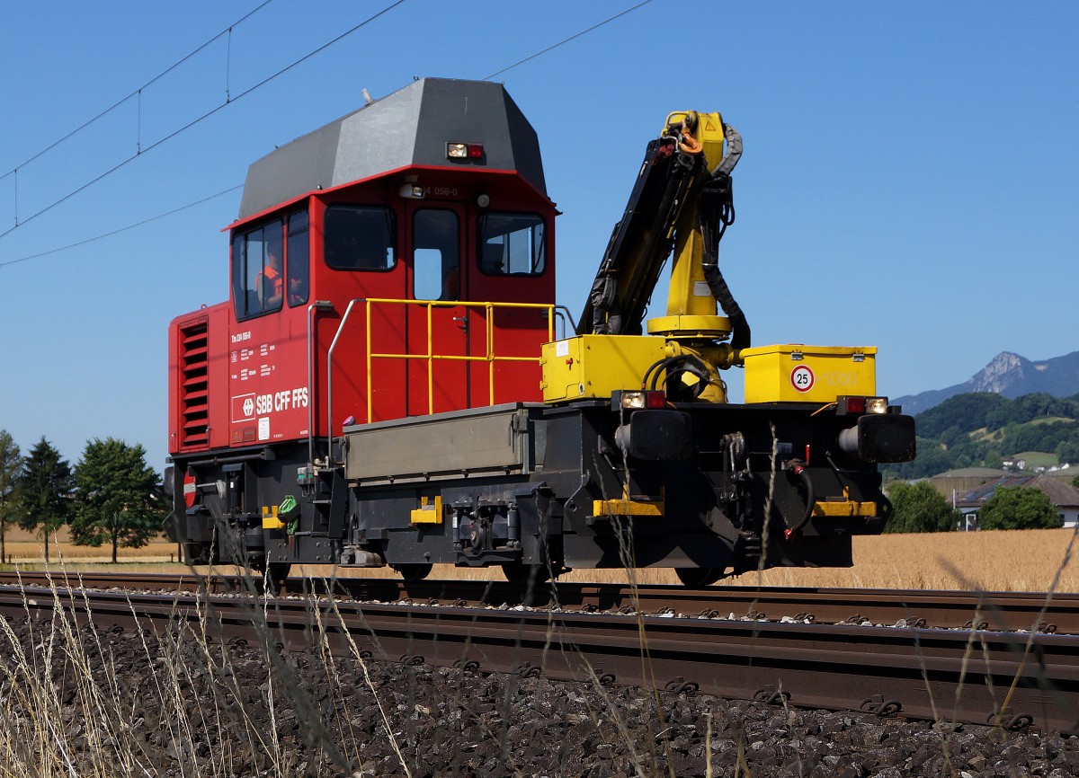 SBB: Tm 234 056-0 bei Niederbipp unterwegs am 10. Juli 2015.
Foto: Walter Ruetsch