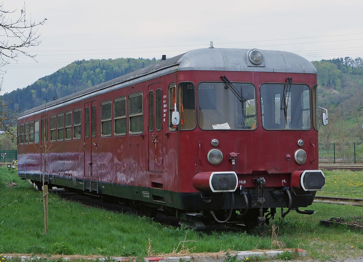 SVG: Beim am 25. April 2015 fotografierten Esslinger VT 11 (1958) handelt es sich um eine ESG Leihgabe.
Foto: Walter Ruetsch