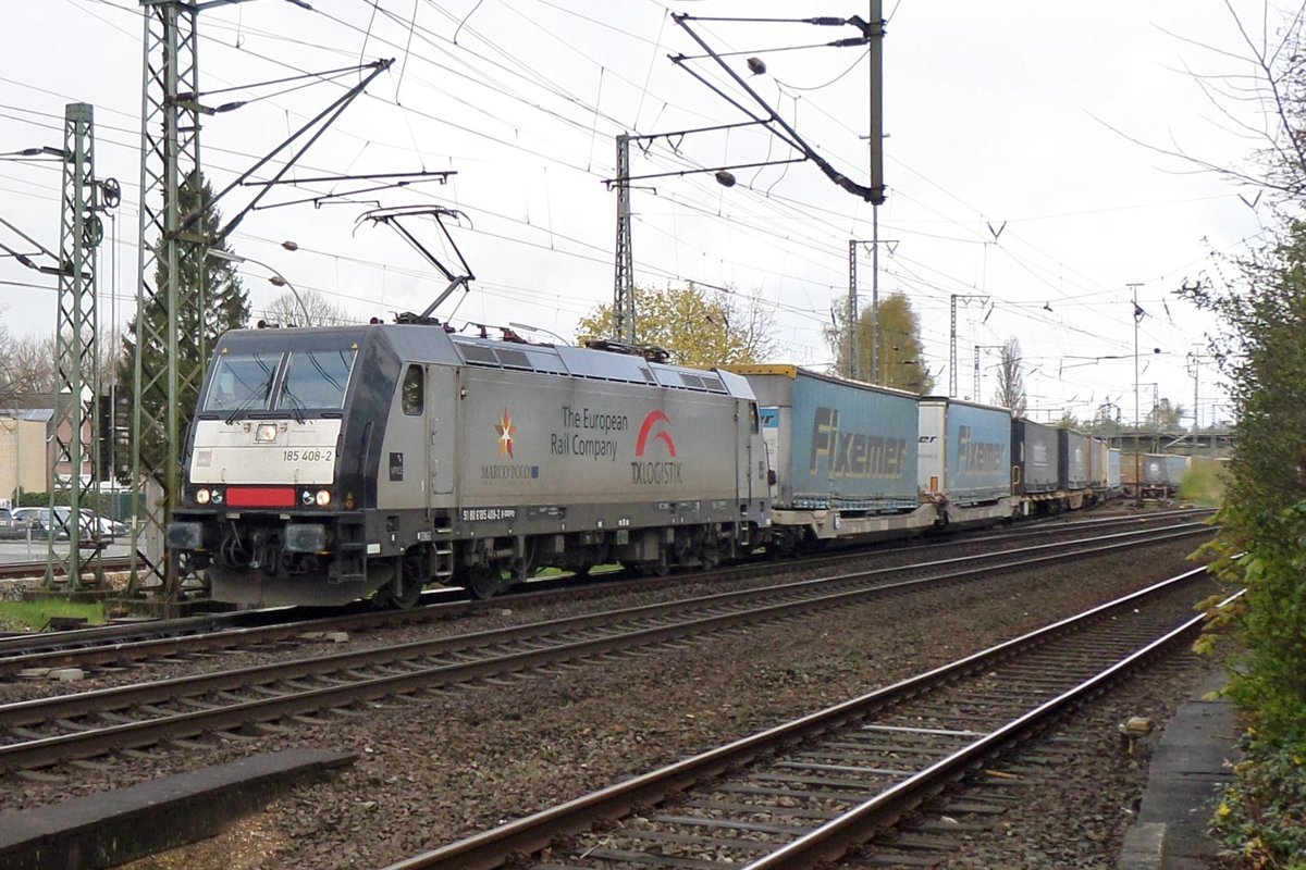 TX Log 185 408 durchfahrt Elmshorn am 28 April 2016.