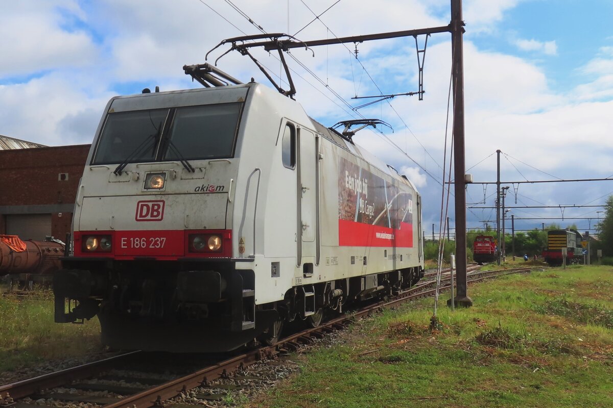 W�hrend ein Ausstellung in Retrotrain in Saint-Ghislain am 17 Augustus 2024 k�nnte u.A. auch DB Cargo 186 237 besichticht werden.