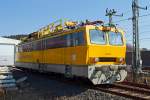   Hubarbeitsb�hnen-Instandhaltungsfahrzeug f�r Oberleitungsanlagen (HIOB) 711 007-5 der RAILPOOL RAILSYSTEMS RP GmbH (ex DB Netz AG 711 007-5), abgestellt am 07.04.2014 beim ICE-Bahnhof Montabaur.