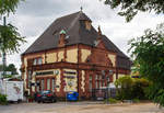   Der ehemalige F�rstenbahnhof Bad Homburg Bad Homburg von der Stra�enseite am 11.08.2014.