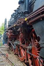   Detail der Schnellzug-Dampflokomotive 18 505 der Deutsche Gesellschaft für Eisenbahngeschichte (DGEG),  ex DB 018 505-8 (DB), ex DB 18 505, ex DRG 18 505, ex KBayStB S 3/6  3706 , am 31.05.2014