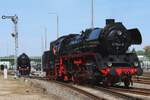 ReKo Ochsenlok 41 1144 steht am 4 Mai 2024 in Wolsztyn w�hrend die Vorbereitungen der Dampflokparade.