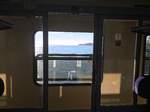 Blick aus 31-34 191 auf der Überfahrt auf den Inselbahnhof Lindau.