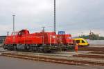   Zwei Voith Gravita 10 BB, 261 054-1 und dahinter die 261 051-7der DB Schenker Rail abgestellt am 02.08.2014 beim Bahnhof Montabaur.