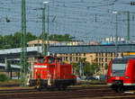 Die 362 872-4 (98 80 3362 872-4 D-TLVG) der TrainLog GmbH, Germersheim, ex DB V 60 872, rangiert am 18.05.2018 beim Hbf Mannheim.