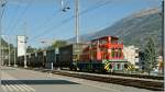 �berraschend bekam ich eine als  M�rklin -Lok sehr bekannte Lok in Realit�t zu sehen: die Lonza DHG rangiert in Visp.
