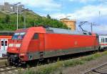 Am 02.08.2010 steht 101 084-2 mit IC im Hbf Koblenz.