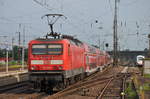 114 009 f�hrt am 26.08.2017 mit ihrer RB51 nach W�chtersbach aus dem Hanauer Hbf.