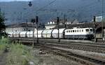 139 222-4 Schubhilfe f�r Kalkzug auf der Geislinger Steige am 15.08.1997.