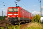   Die DB 143 009-9, ex DR 243 009-8, schiebt die RB 27   Rhein-Erft-Bahn    (M�nchengladbach - K�ln - Bonn-Beuel - Neuwied - Koblenz Hbf) durch Koblenz-L�tzel in Richtung Koblenz Hbf.