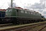   Die schwere G�terzug-Elektrolokomotive E50 091 / 150 091-7 am 18.07.2012 im DB Museum Koblenz, in der Urspungsausf�hrung.