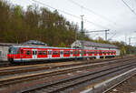 ET 420 (420 457-4 / 420 957-3) der S-Bahn K�ln am 22 April 2017 beim Bahnhof Au/Sieg abgestellt.