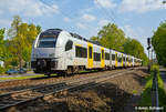   Zwei gekuppelte Siemens Desiro ML II (460 509/460 009 und 460 005/460 505) der trans regio (MittelrheinBahn) fahren am 30.04.2019, als MRB 26 MittelrheinBahn (Koblenz – Andernach –