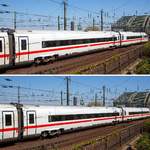  Bild 2:  Als ICE 610 von M�nchen Hbf nach Dortmund Hbf, verl�sst der zw�lfteilige (Konfiguration K3s) ICE4 Triebzug (Tz) 9004 (93 80 5812 004-0 D-DB ff.) am 21.04.2019 den Hauptbahnhof K�ln.
