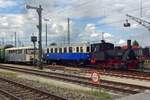 F�SSEN rangiert ein Bayerischer historischer Triebwagen am 2 Juni 2019 ins BEM in N�rdlingen.